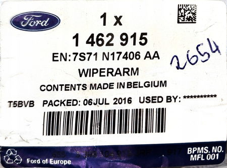 RAMIE TYLNEJ WYCIERACZKI FORD FOCUS KUGA MONDEO _ 1462915 _  7S71-N17406-AA