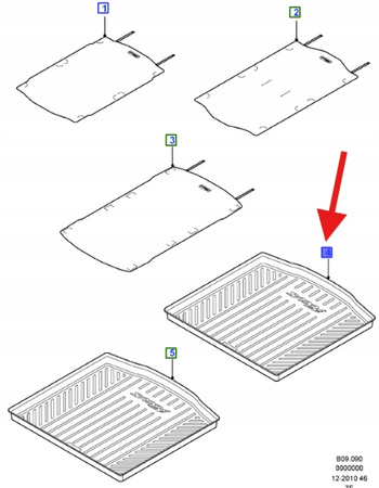 MATA BAGAŻNIKA FORD FOCUS MK3 2011- OE 2048999 _ AMBM5J-F454A14-AB