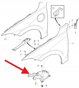 MOCOWANIE BŁOTNIKA PRAWY PRZÓD VOLVO XC60 2018- OE 32288929