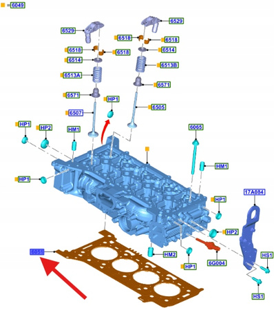 USZCZELKA POD GŁOWICĘ 2.0 ECOBLUE FORD TRANSIT OE 2670025 _ HG9Q-6051-MA