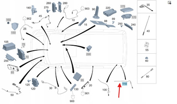 WZMACNIACZ ANTENY MERCEDES VITO W447 OE A4479052503