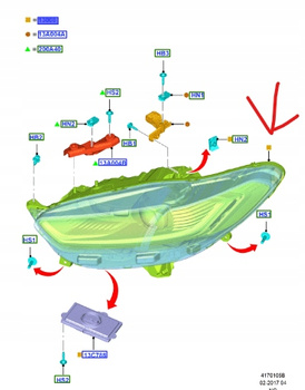 REFLEKTOR PRZEDNI LEWY FORD MONDEO MK5 2018-2022 2521687 _ ES73-13D155-CG