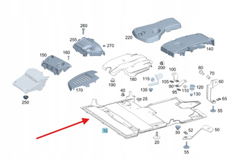 DOLNA OSŁONA SILNIKA MERCEDES VITO W447 OE A4475200122