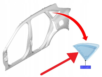 SZYBA KAROSERYJNA LEWY TYŁ FORD KUGA 2020- 2464769 _ LV4B-S29751-RB