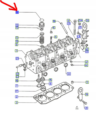 PODKŁADKA REGULACYJNA ZAWORU FORD 1.8L TDCi OE _ 6173602 _ 84FF-6K514-BBA