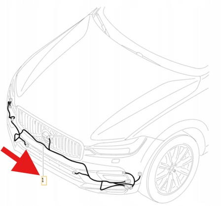 WIĄZKA ZDERZAKA PRZÓD CZUJNIKÓW PDC VOLVO XC60 2022- OE 32374129