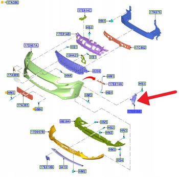 ZAŚLEPKA HALOGEN PRAWY PRZÓD KUGA ESCAPE 20- 24 2460787 _LV4B-15A245-JB5YZ9