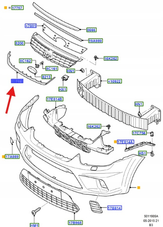 RAMA - KRATKA CHłODNICY 1513250 _ 7M51-R8B271-BF