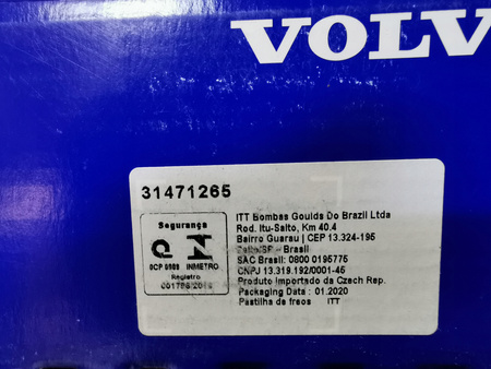 KLOCKI HAMULCOWE TYLNE VOLVO V90 S90 17- S60 V60 XC60 XC90 OE 32379535