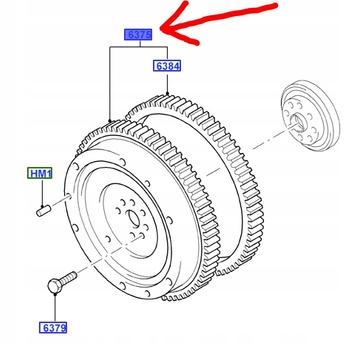 KOŁO ZAMACHOWE FORD TRANSIT CONNECT 2002-_1228894_2T1Q-6375-AB