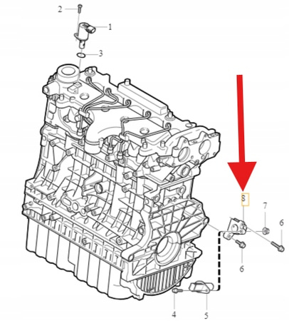 OBUDOWA CZUJNIKA POŁOŻENIA WAŁU VOLVO XC90 C70 2006- S60 V60 OE 30637803