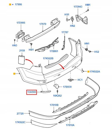 ODBLASK TYŁ LEWY FORD MONDEO Mk4 B-MAX FIESTA Mk7 _ 1704431 _ BS71-515C0-BD