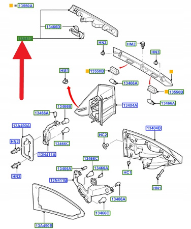 ŚWIATŁO TYLNE STOPU FORD S-MAX GALAXY 2006- OE 1745367 _ 6M21-13A601-CD
