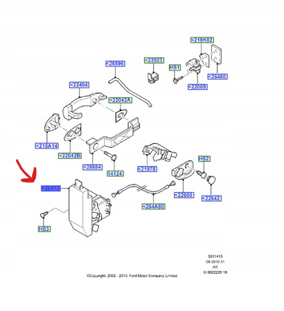 SIŁOWNIK CENTRALNEGO ZAMKA LEWA STRONA FOCUS MK1 4057989 _ XS41-A26413-CG