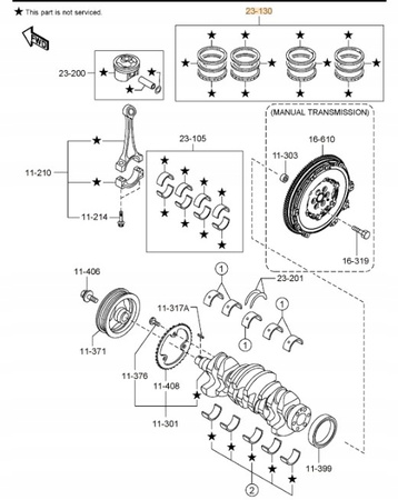 ZESTAW PIERŚCIENI TŁOKA MAZDA MX-5 ND 2018-2021_PEY611SC0