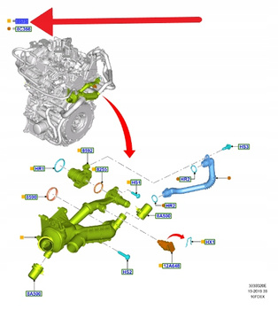 TERMOSTAT 1.0 ECOBOOST FORD FIESTA PUMA FOCUS 2018- 2339695 _ L1BG-8575-AA