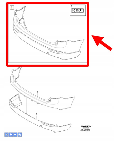 ZDERZAK TYŁ VOLVO XC90 2016-2019 OEM/OE 39799205