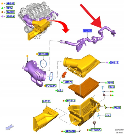 REZONATOR 5.0 V8 10R80 FORD MUSTANG 2017- OE 2330855 _ JR3C-9P437-CD