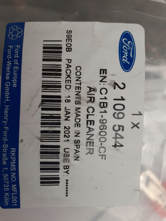 OBUDOWA FILTRA POWIETRZA 1.0L EB FORD FIESTA 2012- 2109544 _ C1B1-9600-CF