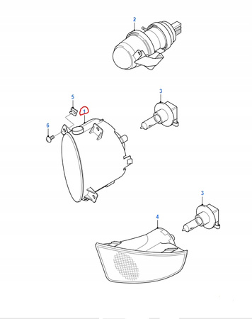 ŚWIATŁO PRZECIWMGI. PRZÓD P FORD MONDEO Mk3 00-03_1126654_1S71-15K205-AA