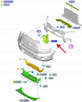 KIEROWNICA POWIETRZA LEWA FORD TRANSIT 2014- 2019- 2373080 _ KK31-V8311-AB