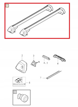 POPRZECZKI DACHOWE VOLVO V60 II 19-21 V60 CC 19-21