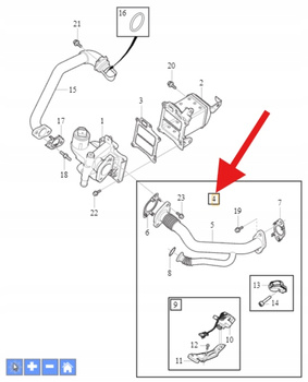ZESTAW PRZEWÓD ZAWÓR RURKI EGR 2.0 D4 VOLVO S90 V90 2017- XC90 OE 32240139