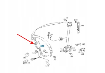 ZAPIĘCIE PASA KIEROWCY LEWY PRZÓD MERCEDES E W211 OE A2118603369