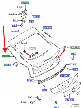 USZCZELKA KLAPY BAGAŻNIKA FORD MONDEO MK4 2007- 1502474 _ 7S71-A404A06-BC