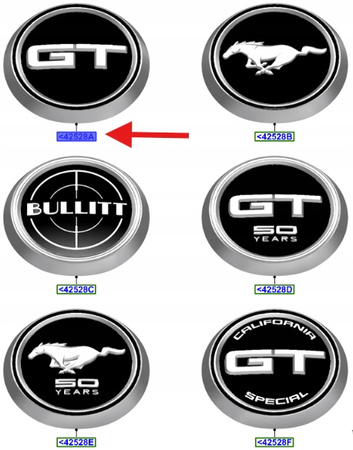 TYLNY EMBLEMAT GT FORD MUSTANG MK6 2015- OE 2307921 _ JR3B-6343508-AA