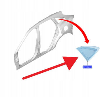 SZYBA KAROSERYJNA PRAWY TYŁ FORD KUGA 2020- 2464763 _ LV4B-S29750-RB