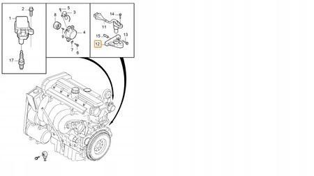 OBUDOWA CZUJNIKA POŁOŻENIA WAŁU VOLVO XC90 C70 2006- S60 V60 OE 30637803