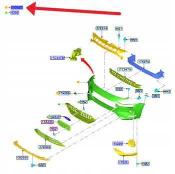ZDERZAK PRZÓD FORD FOCUS 2022- OE 2693768 _ NX7B-17H772-JBPRAA