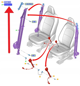 PAS BEZPIECZEŃSTWA LEWY PRZÓD FORD KUGA 2020- 2751164 _ LV4B-S61295-AE3JA6