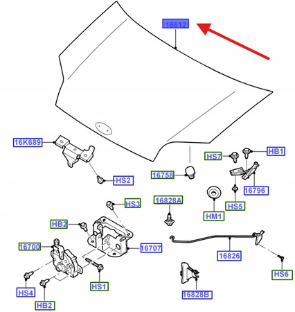MASKA FORD TRANSIT CONNECT MK1 5149226 _ AT16-V16610-AA