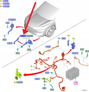 KLAKSON SYGNAŁ DŹWIĘKOWY FORD KUGA ESCAPE 2020- 2776007 _ LX6T-13802-DH