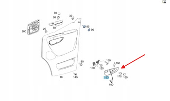 KLAMKA DRZWI LEWY PRZÓD MERCEDES SPRINTER W907 W910 OE A90776013009051