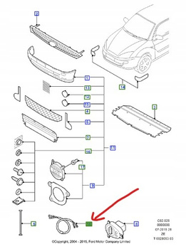 PRZEWÓD ŚWIATEŁ PRZECIWMGIELNYCH PRZÓD FORD FOCUS Mk1_1076269_A98AX-15237-AA