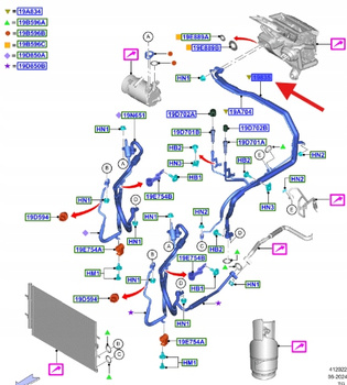 PRZEWÓD ELASTYCZNY KLIMATYZACJI TRANSIT CUSTOM 1769940 _ BK21-19A705-AA