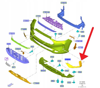 KRATKA HALOGENU LEWA ST-LINE FORD KUGA 2024- 2722439 _ PV4B-19953-SB