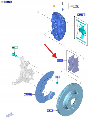 KLOCKI HAMULCOWE PRZÓD FORD MUSTANG 2015- 2017 2044140 _ GR3C-2001-DD