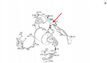 PRZEWÓD WYDECHOWY SPALIN DIESEL M622 MERCEDES OE A6221400008