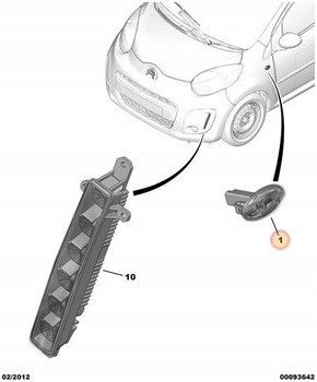 KIERUNKOWSKAZ CITROEN C1 C2 C3 C5 C6 JUMPY BERLINGO OE 6325G3