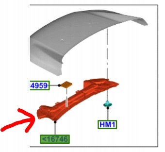 WYGŁUSZKA WYGŁUSZENIE MASKI FORD ECOSPORT Mk2 2017-