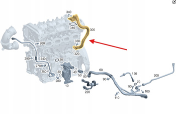 PRZEWÓD ODPOWIETRZAJĄCY ODMA BENZYNA OM274 MERCEDES OE A2740180321