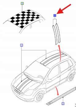 NAKLEJKI FORD FUSION 2002- 1207483 _ AM2N1J-B24472-AB