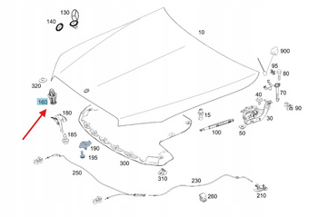 ODBÓJ MASKI MERCEDES C klasa W205 E klasa W213 W238 W257 OE A2058800027