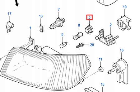 OPRAWKA ŻARÓWKI 21 WATT FORD TRANSIT MK5_4053872_XS41-13K370-AC