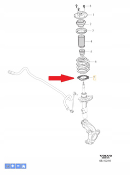 Podkładka przedniej sprężyny Volvo OE 31317211