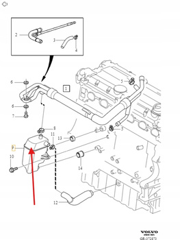 SEPARATOR OLEJU ODMA SILNIKA 2.9 B6 VOLVO XC90 2003- OE 30622235